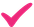 A pink check mark icon.