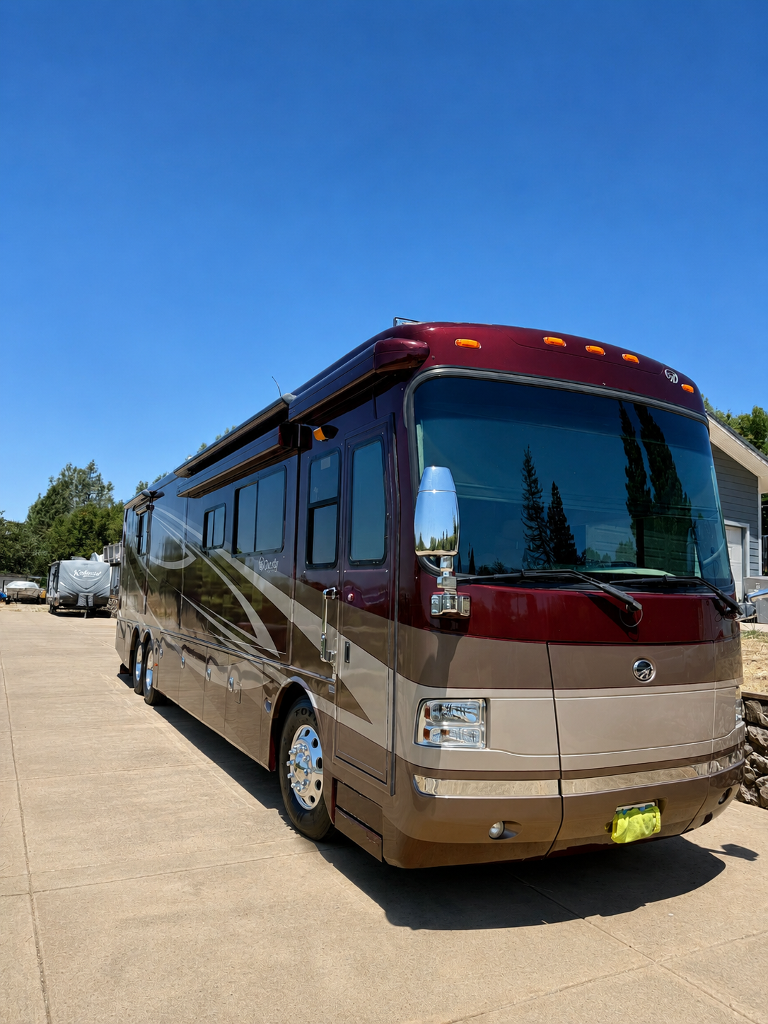 Detailed motorhome exterior — RV wash and wax by J's Mobile Detailing, Roseville, CA.