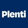 Plenti logo on a blue background