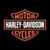 Harley-Davidson logo with motor and cycles text
