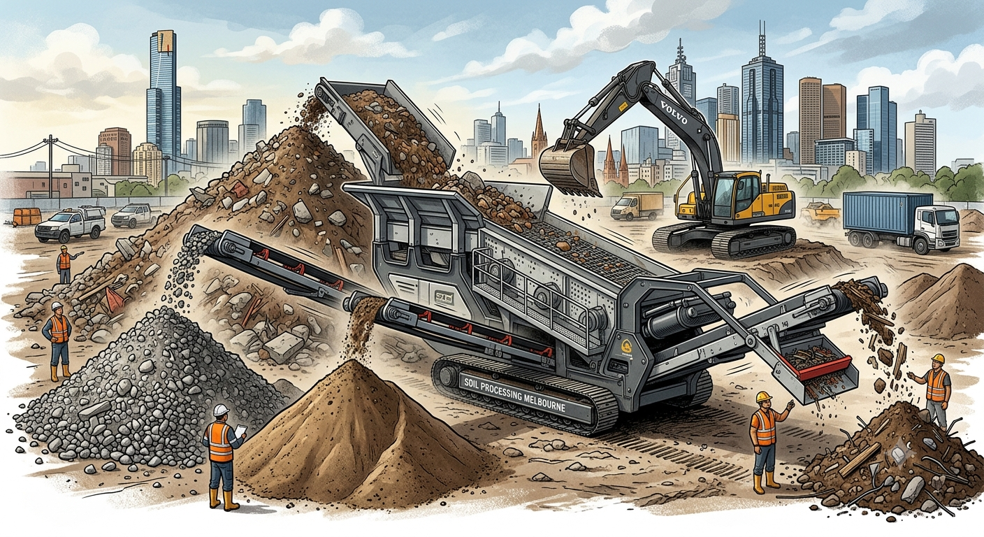 How Soil Processing Melbourne Contractors Separate Valuable Material From Construction Spoil