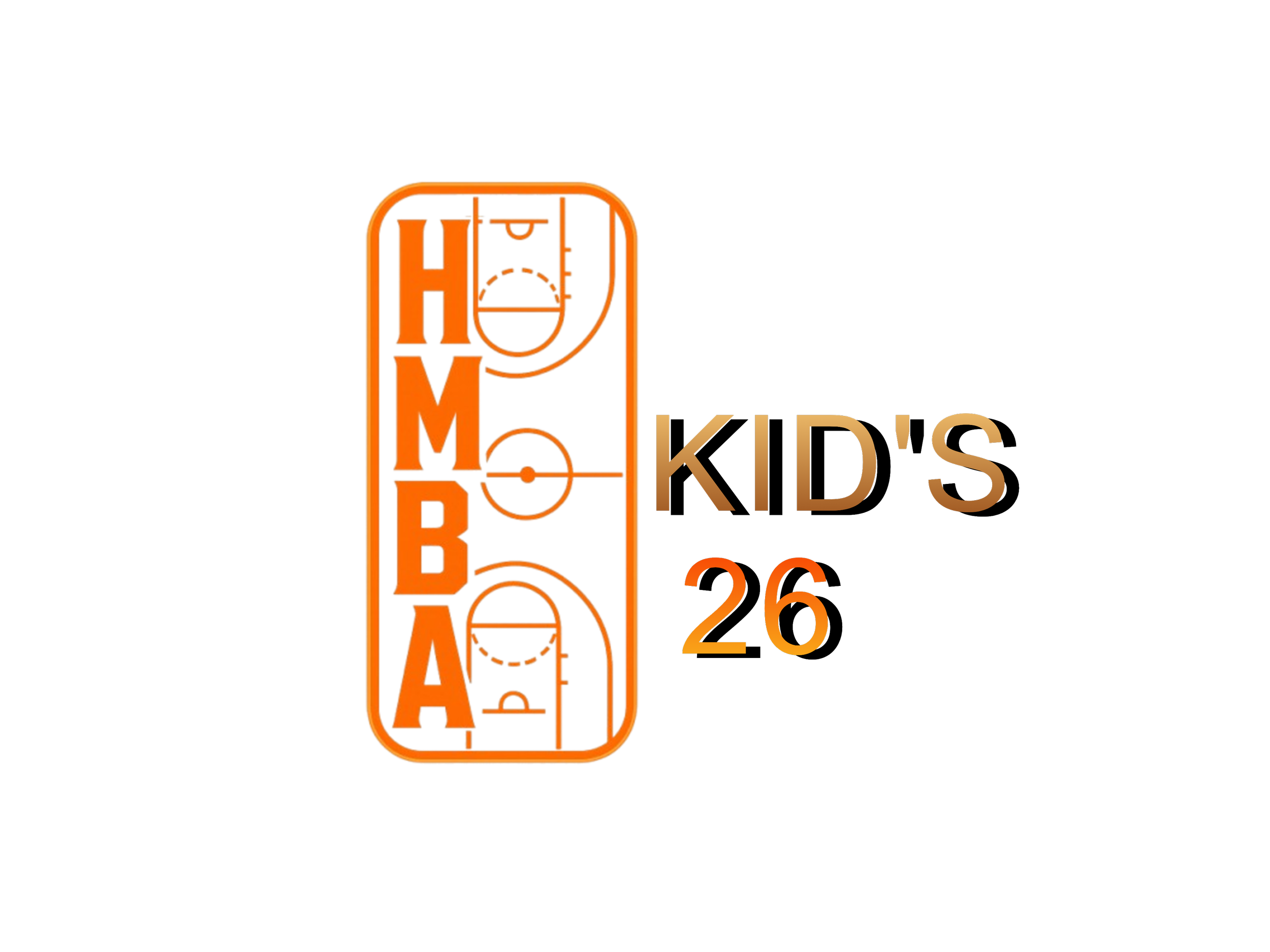 Colorful neon sign with the words "KIDS' B" and an orange phone outline, and the date "26" in orange.