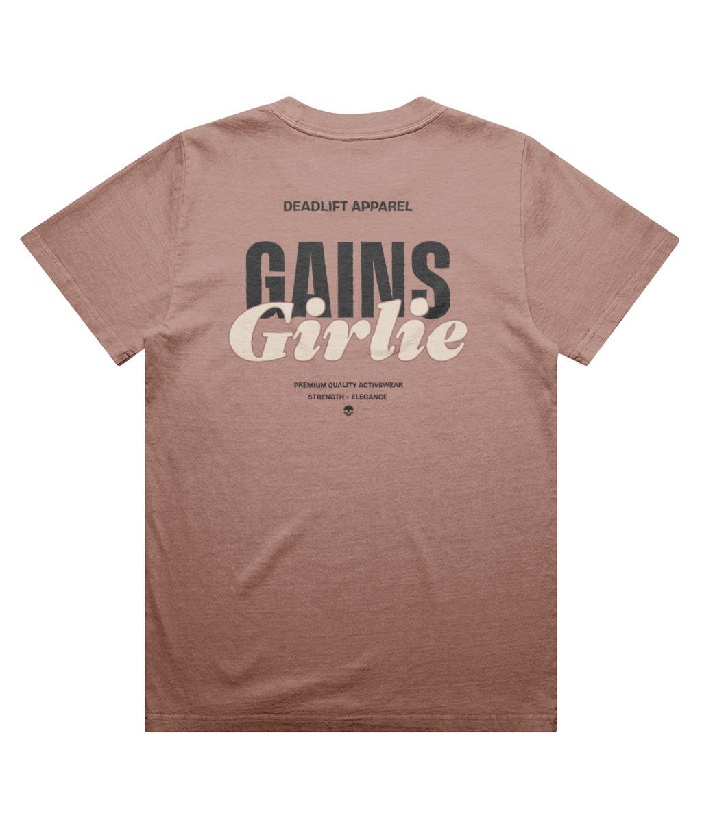 Gains Girl - Women's Oversized T-shirt - Back