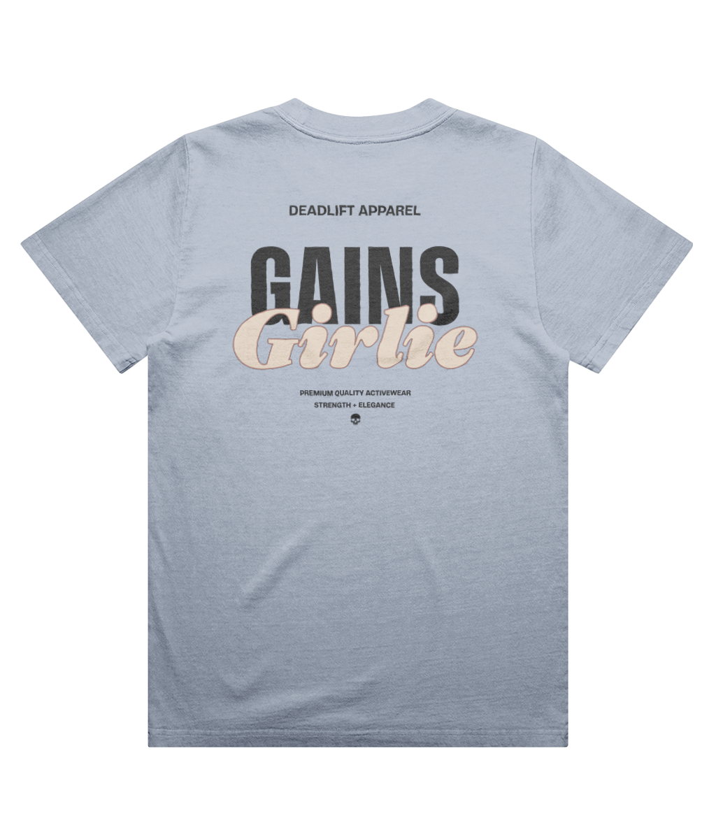 Gains Girl - Women's Oversized T-shirt - Back