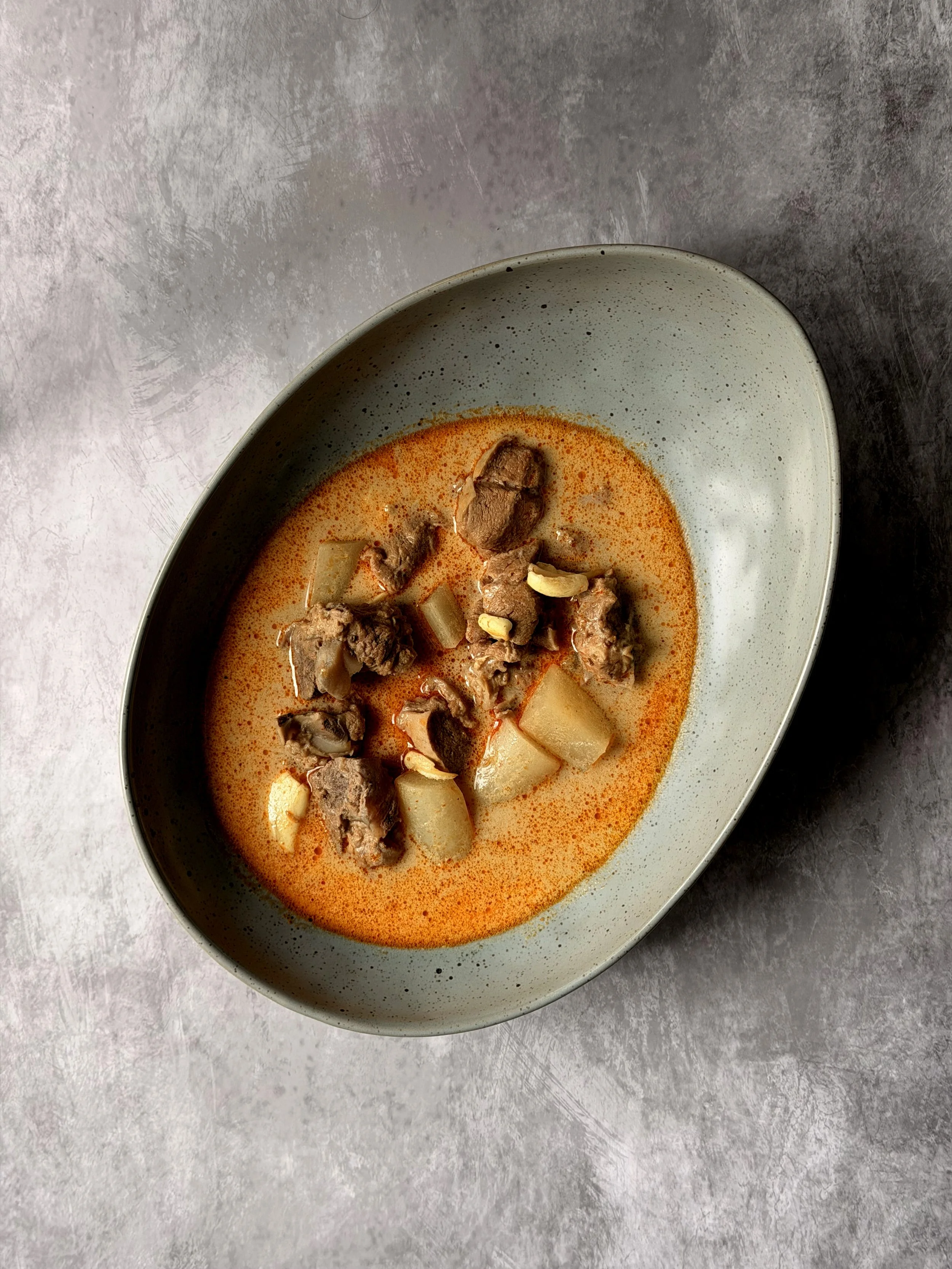 Lonvas Recipe, East Indian Beef Curry with Radish, Mutton Curry