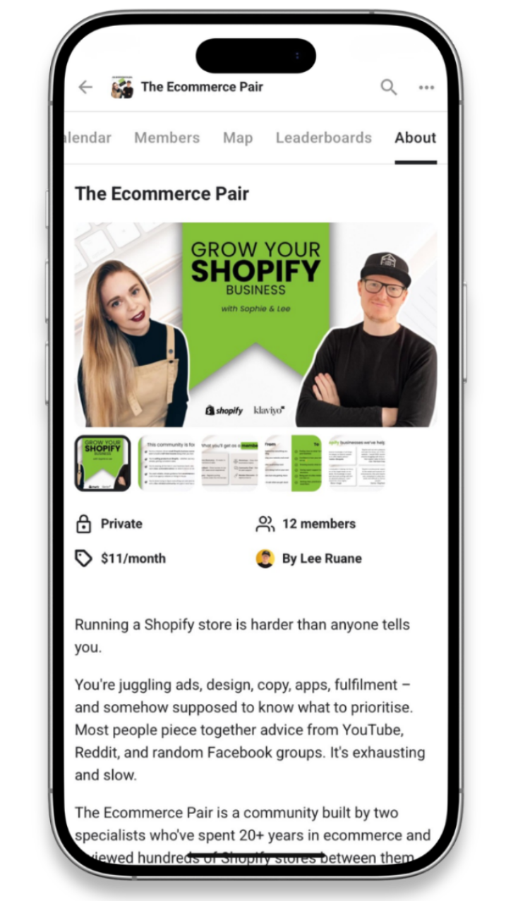 The Ecommerce Pair Skool community.