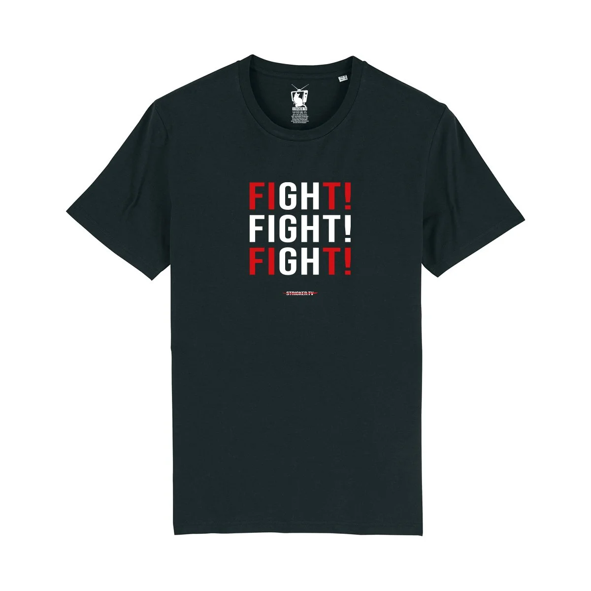 Logo T-Shirt - #FIGHT! unisex schwarz