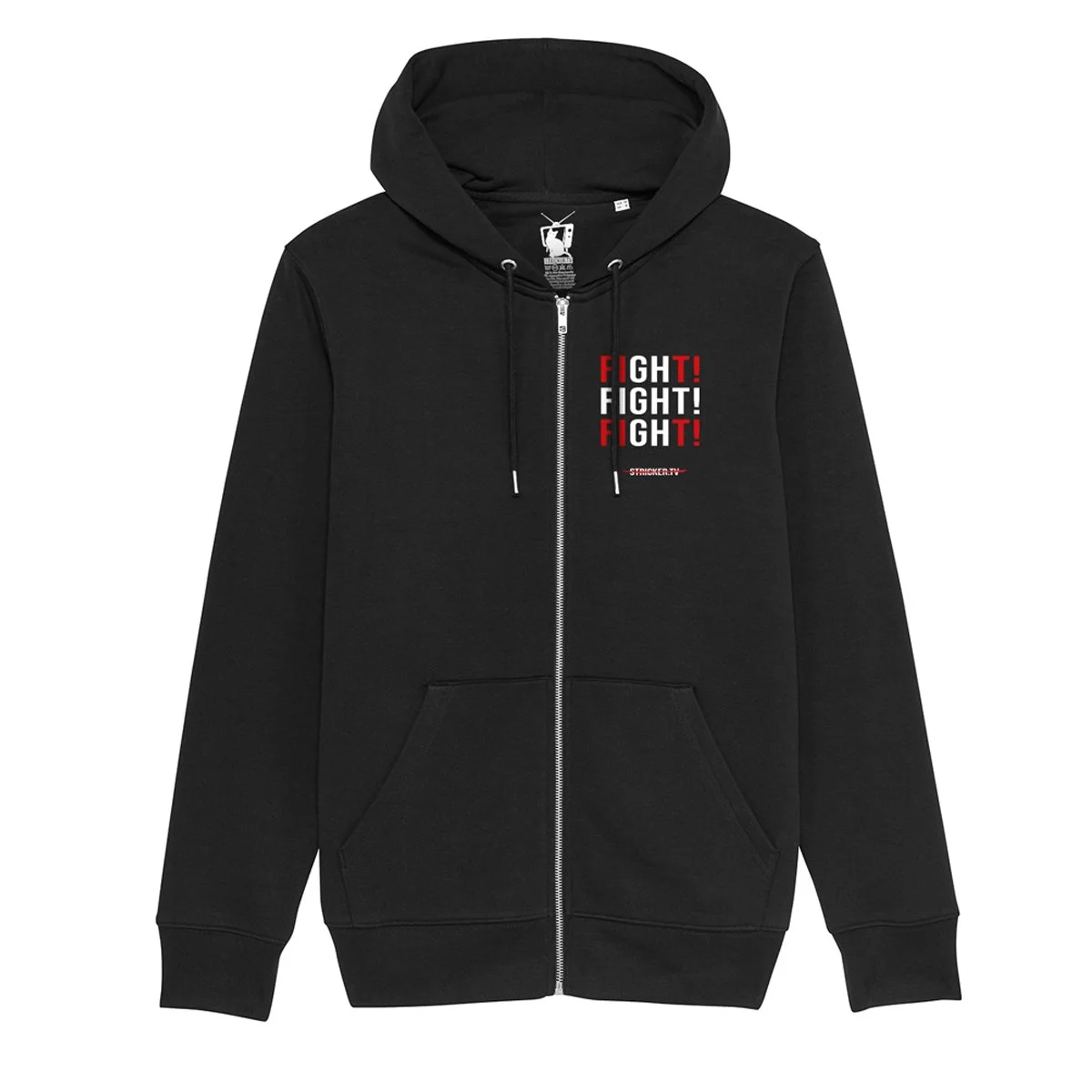 #FIGHT! - ZIP HOODIE, schwarz  / NEW EDITION