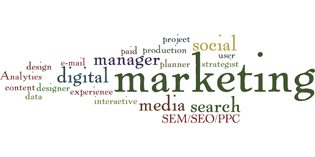 NK the Marketer infographic showing the many roles and skills within digital marketing
