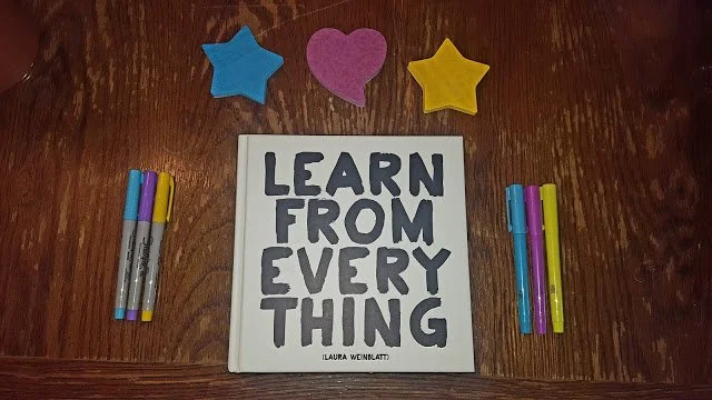 Learn from everything notebook and pens