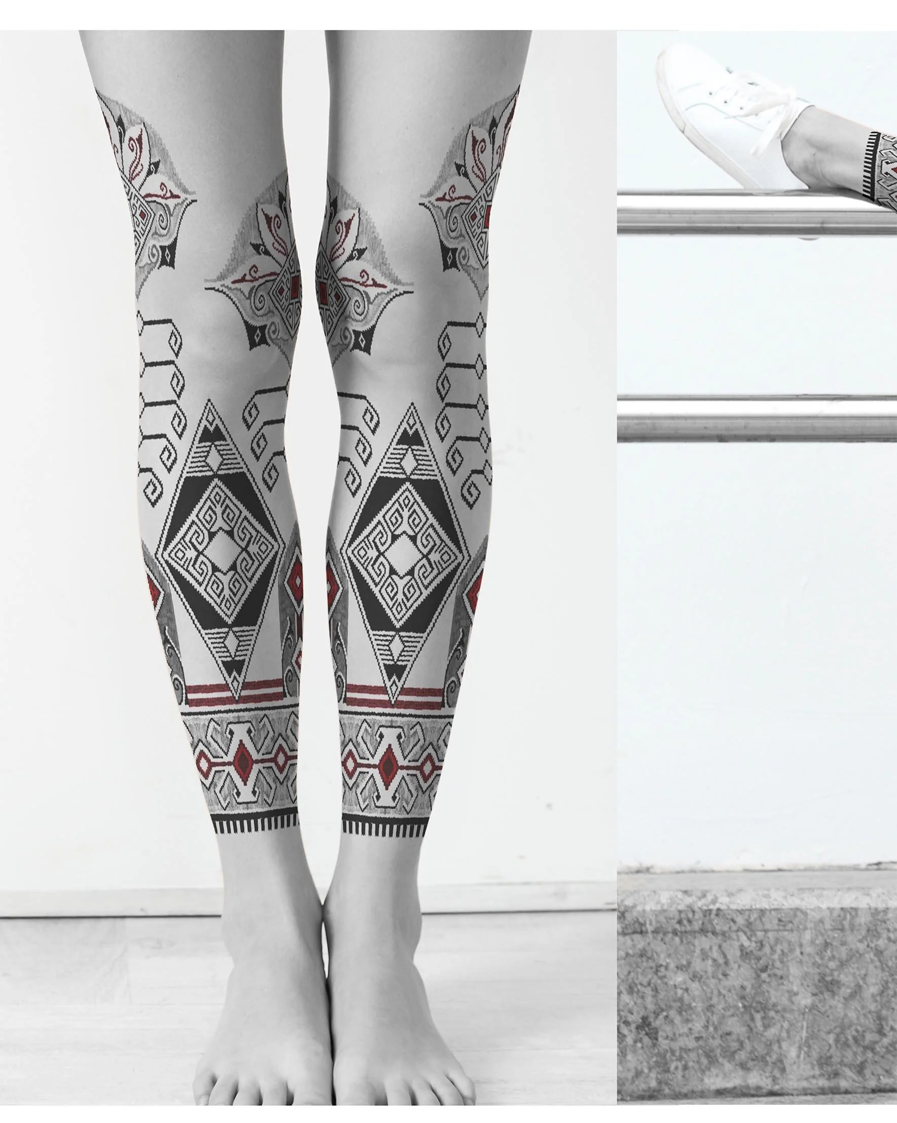 tattoo idea ornamental leg tattoo design concept