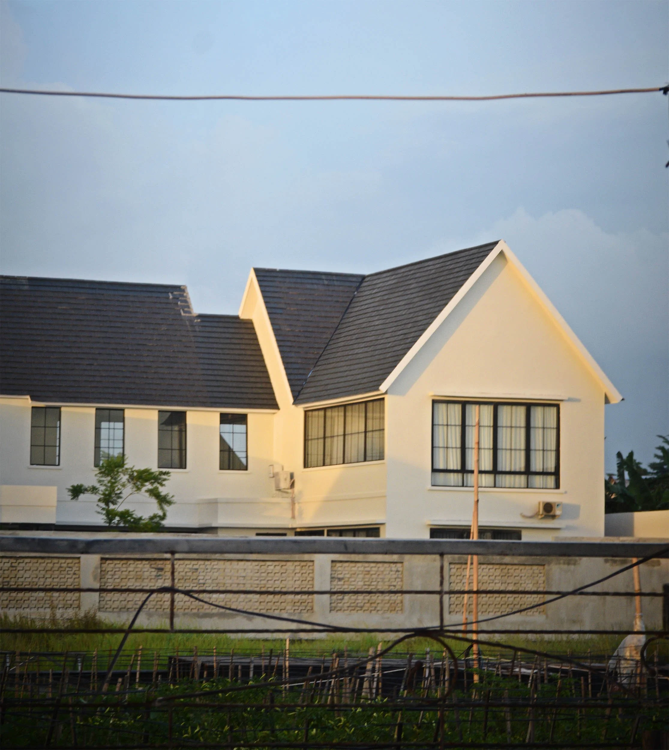 house near rice field