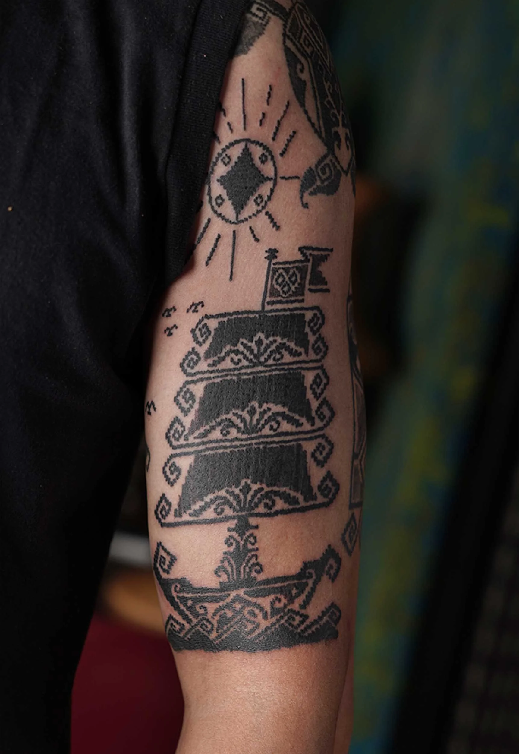 Ornamental Ship Tattoo Bali