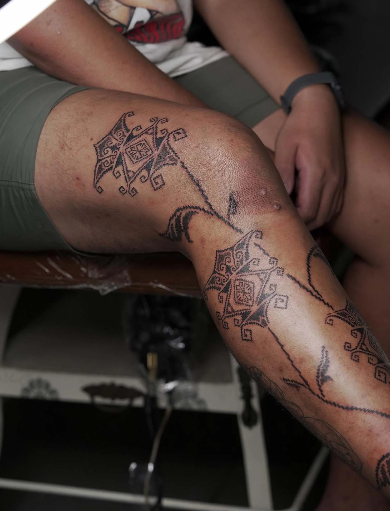 tulip tattoo with ornamental style in Bali