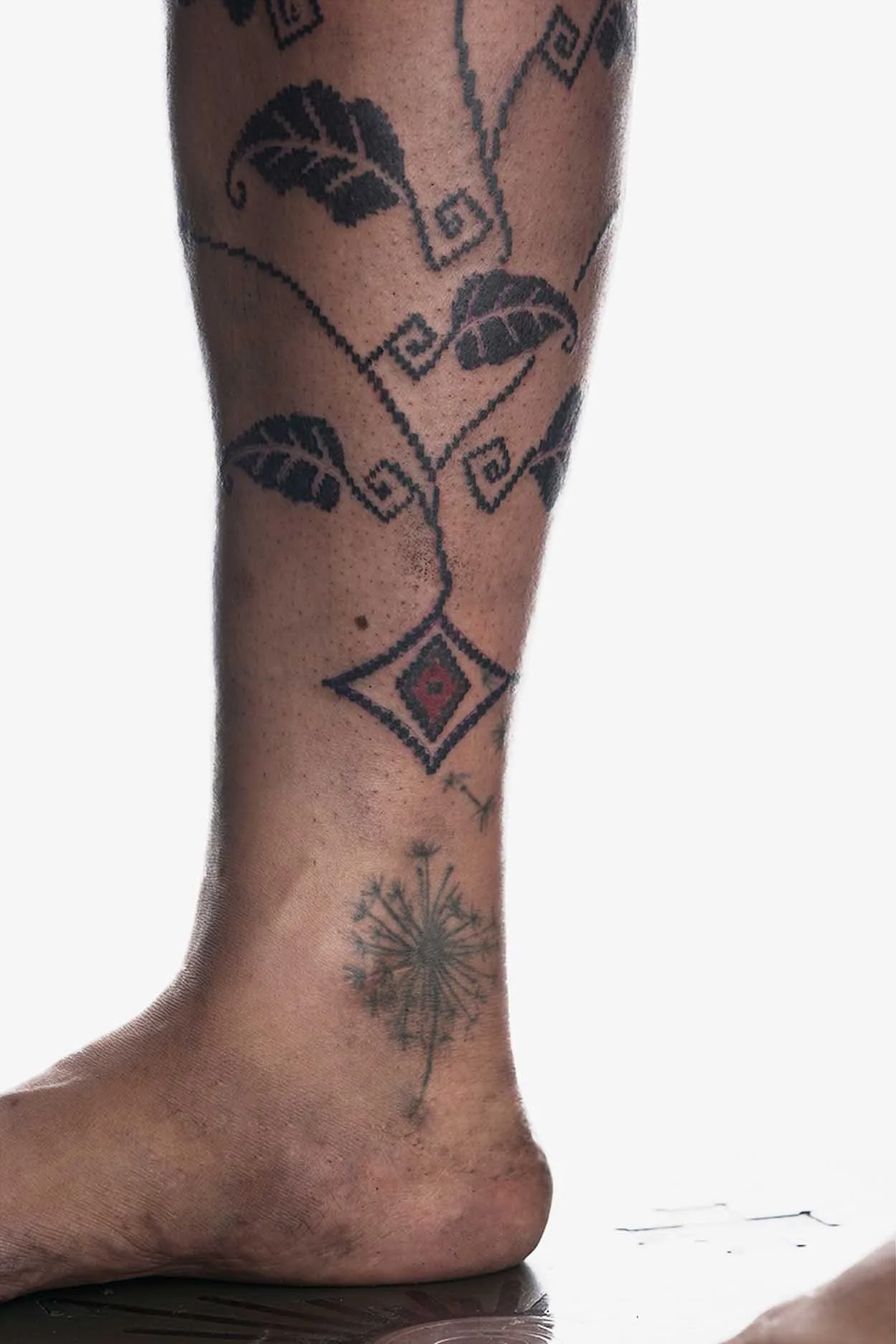 ornamental floral pattern tattoo inspired by batik motif