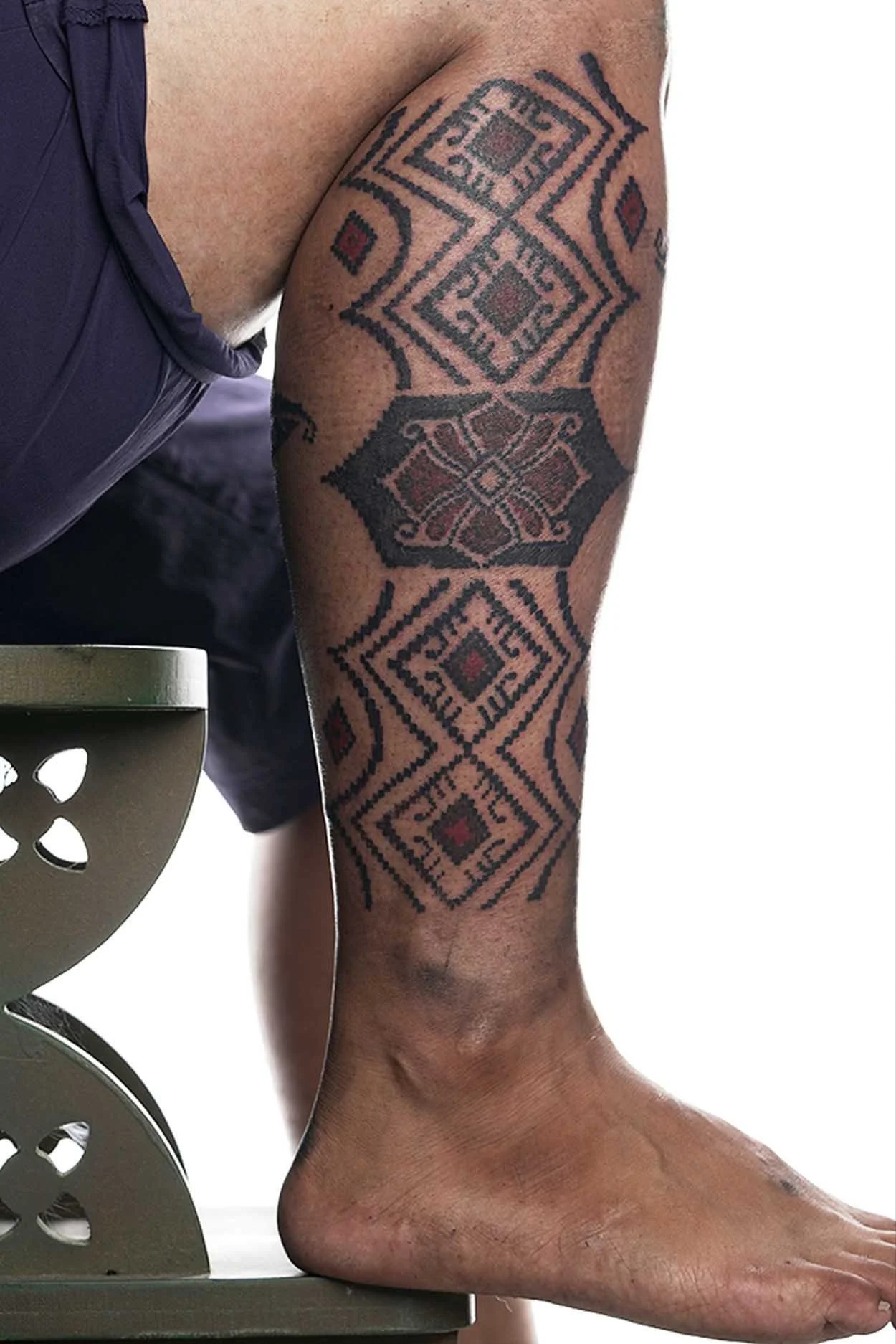 Bali ornamental tattoo inspired by Batik and tenun motif by sukanasikucing Bali based tattoo artist