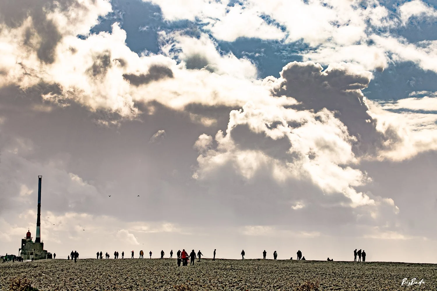 digue  Le havre silhouettes ciel bybadr.jpg