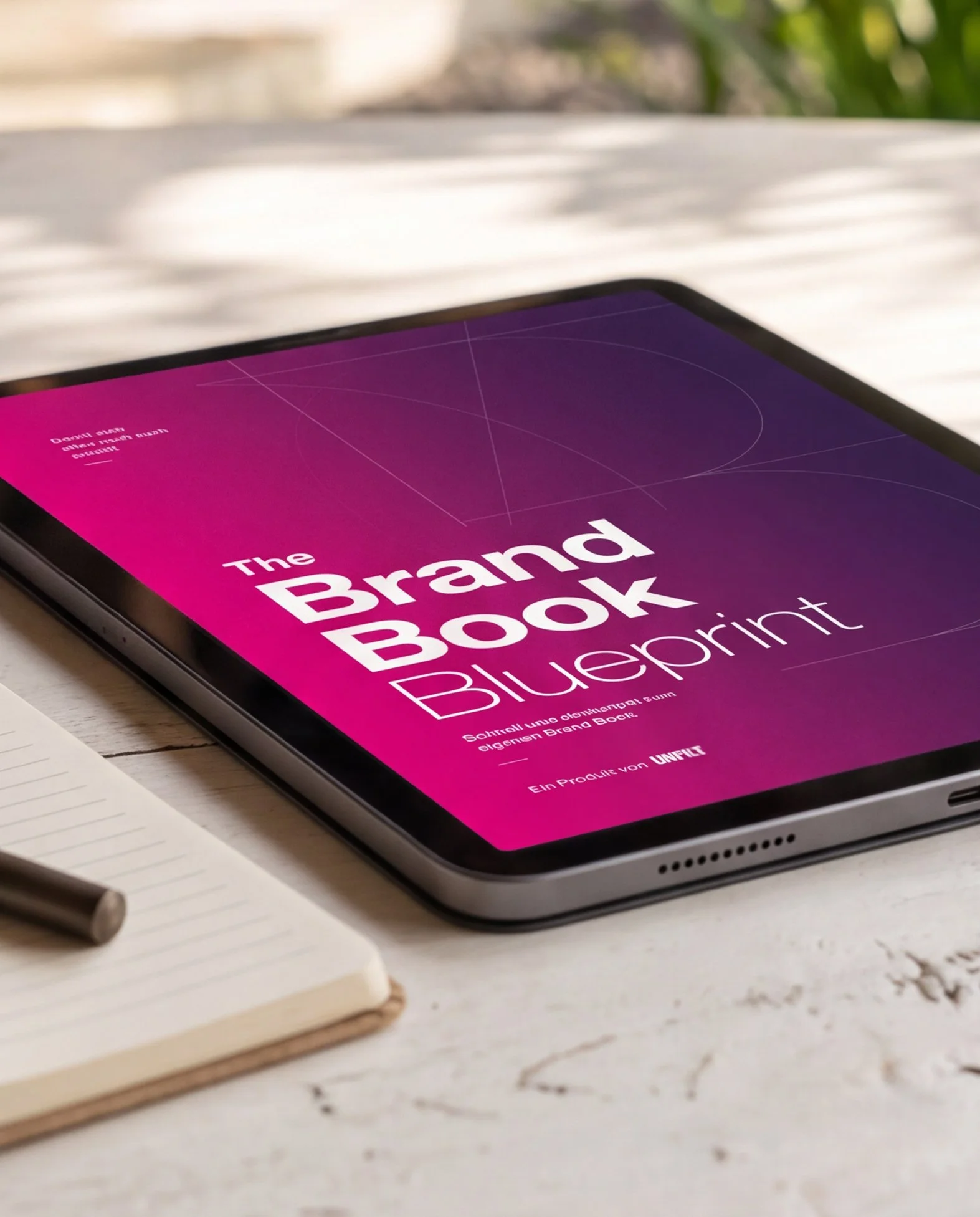 E-Books  "The Brand Book Blueprint" von Unfilt - Tablet