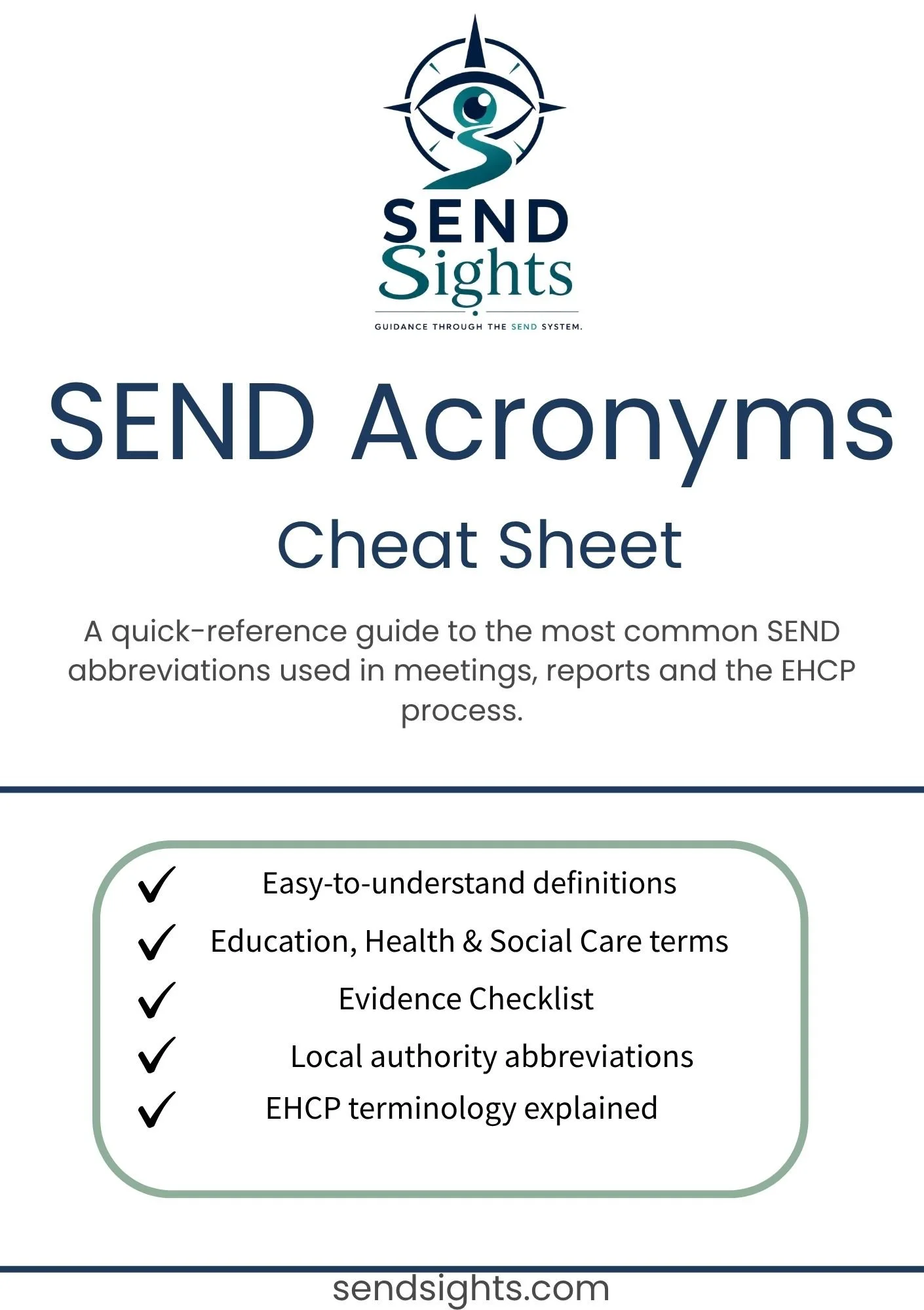 SEND Acronyms Cheat Sheet
