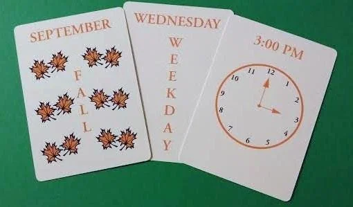 3 card fan Season - Day - Time