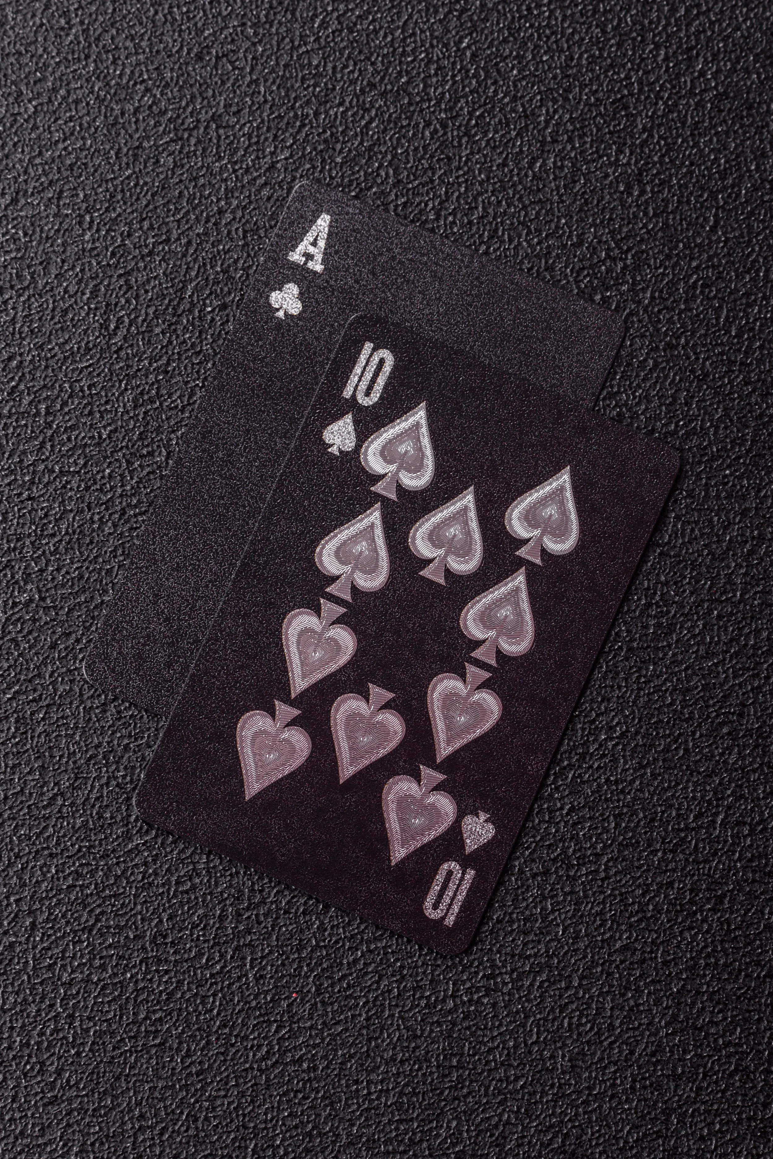 Blackjack, Twenty-one, black playing cards.