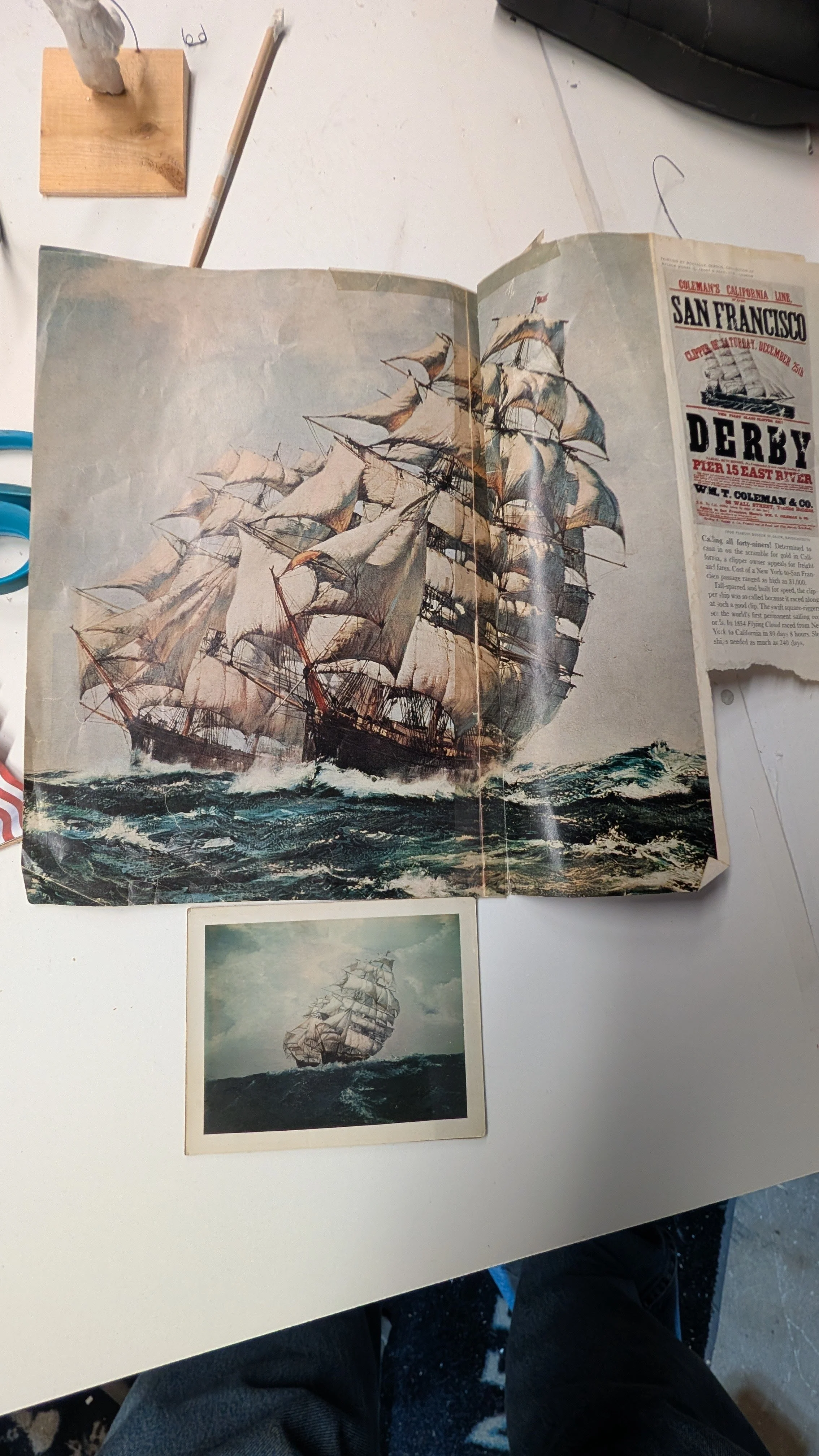 Picture of a painting made from a magazine article