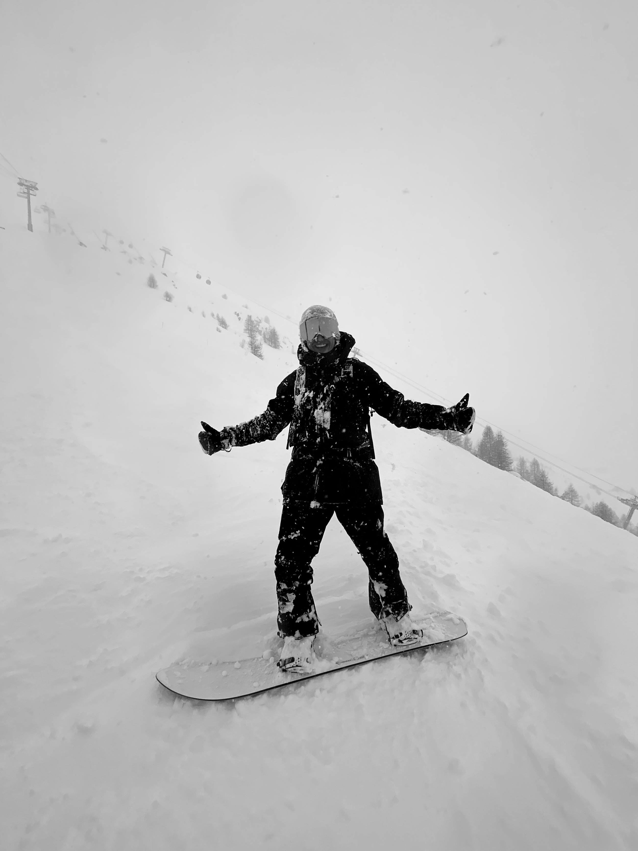 happy snowboarder