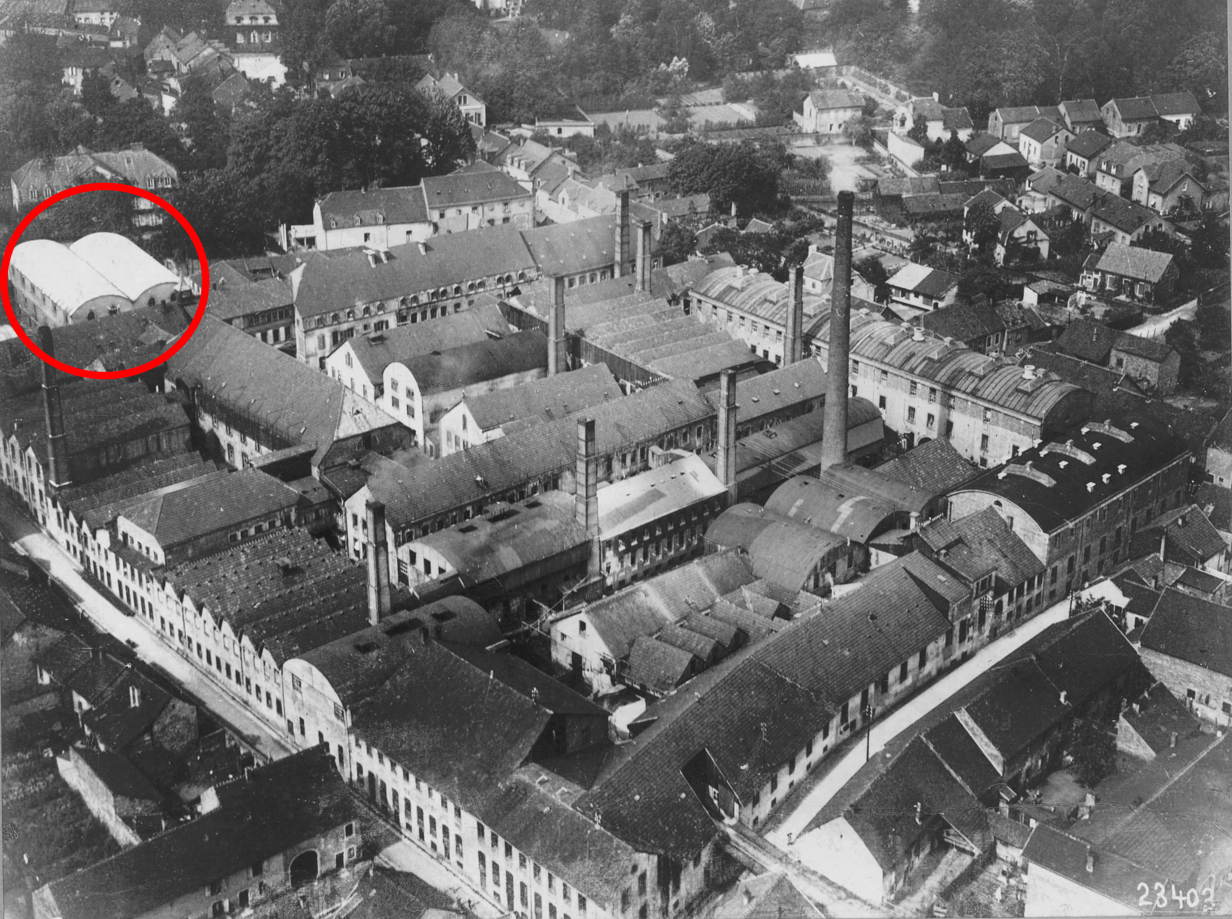 Das Magazin des Steinguts Wallerfangen wurde im Jahr 1920 errichtet.