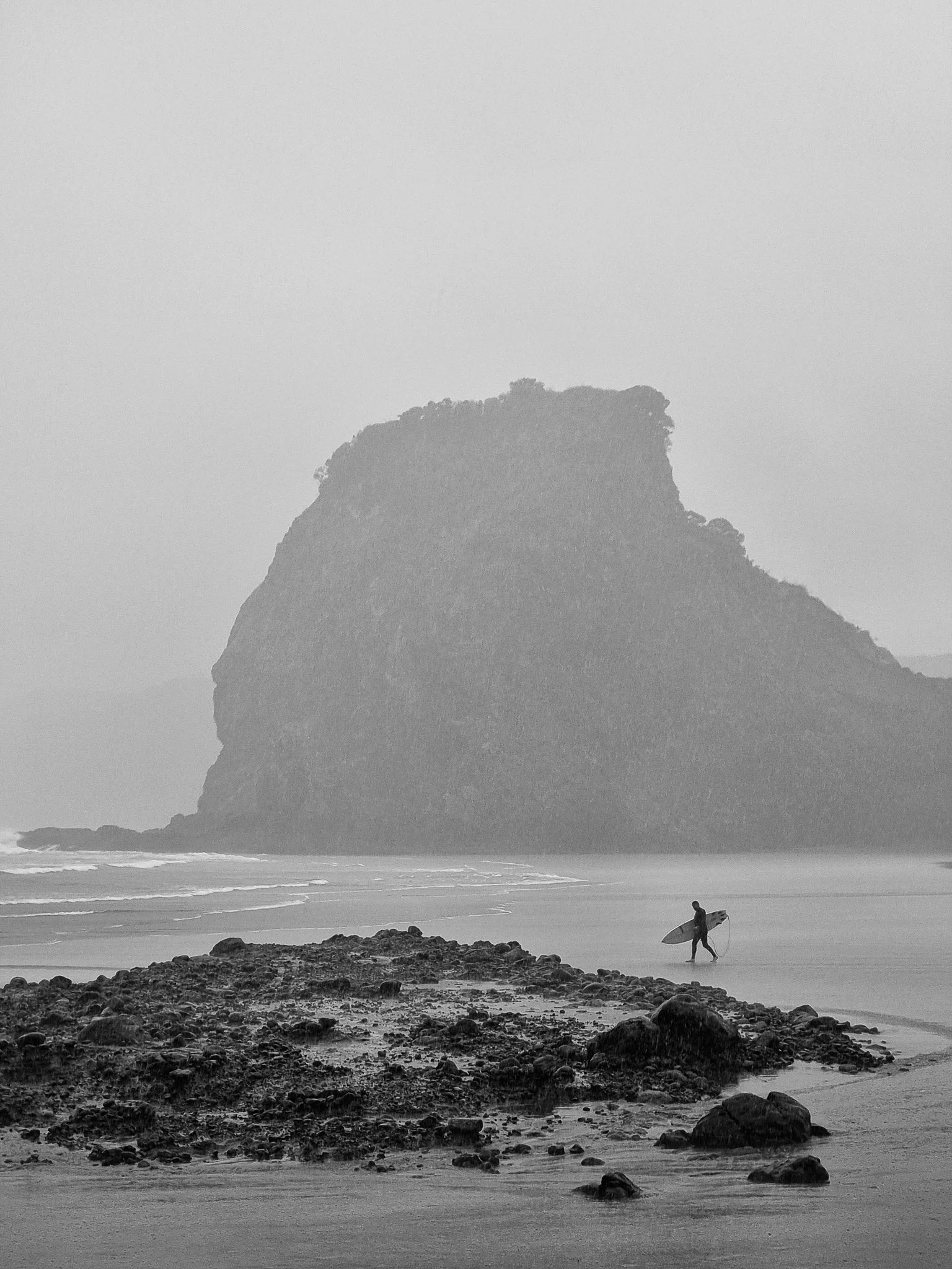 Lion Rock at Pia beach, New Zealand