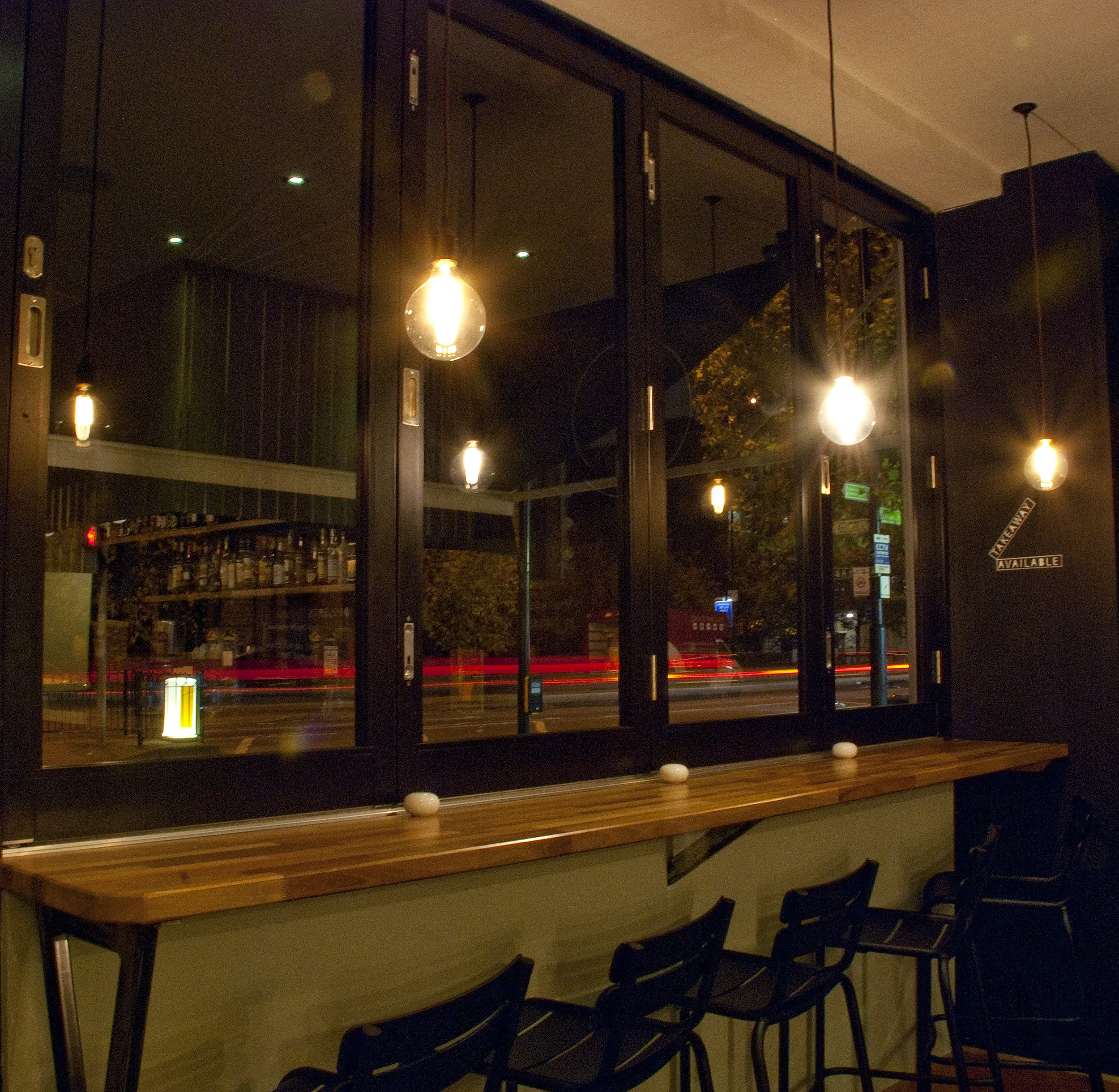 View towards the front of The Honest Italian restaurant in Balham