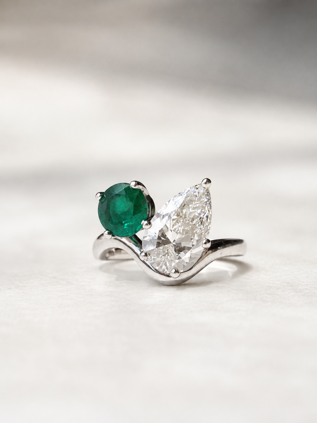 Toi et Moi Engagement Ring