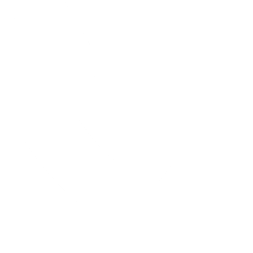 Icon of a white telephone receiver on a black background.