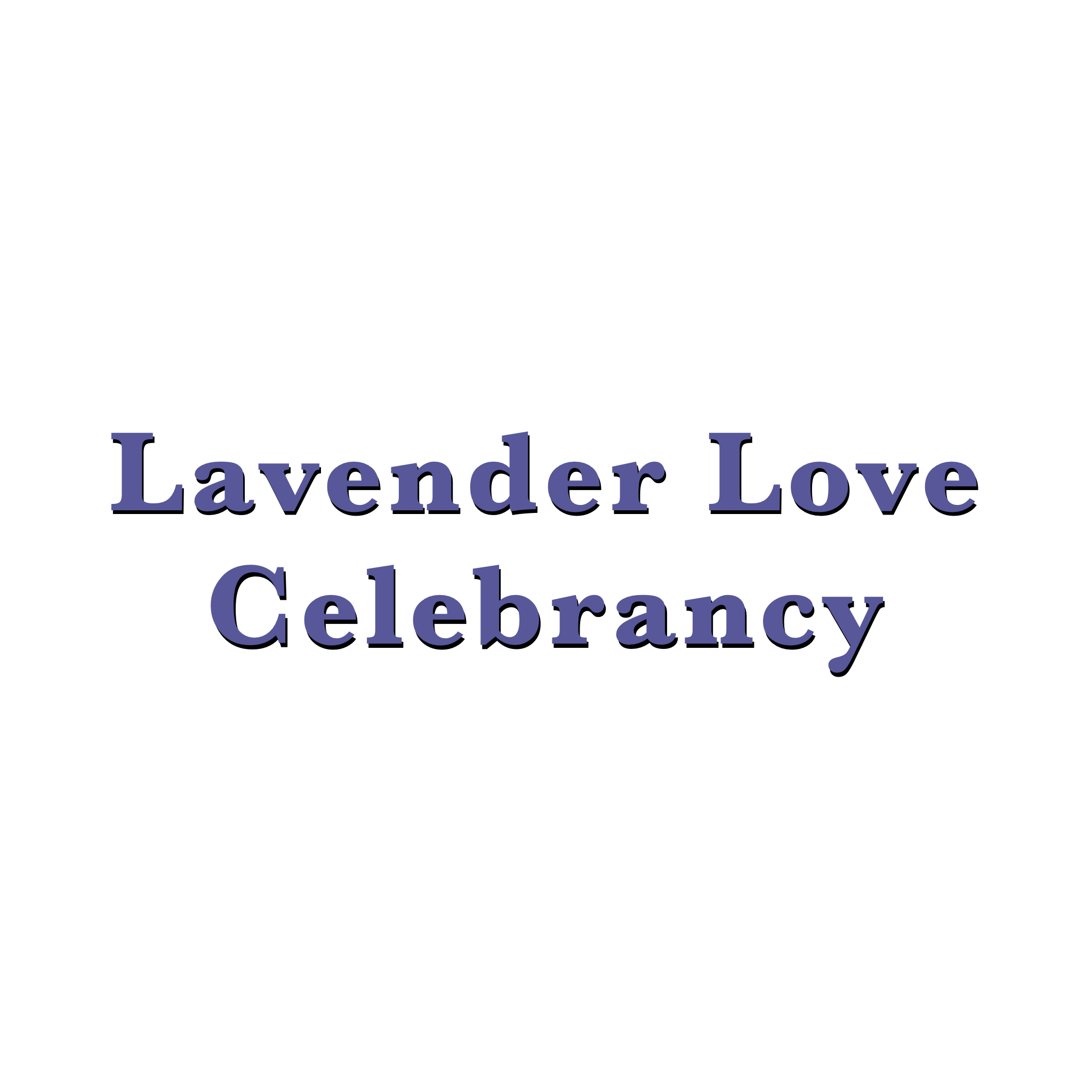 Black background with purple text that says 'Lavender Love & Gratitude'.