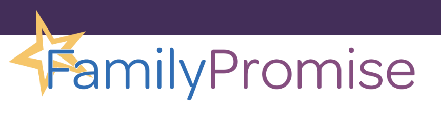 Family Promise logo with blue and purple text and a yellow star design
