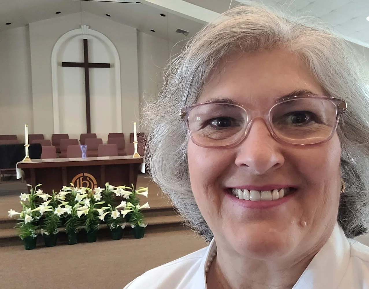 A photo of Rev. Beverly Friedlander, the interim pastor of Wyoming Presbyterian Church.