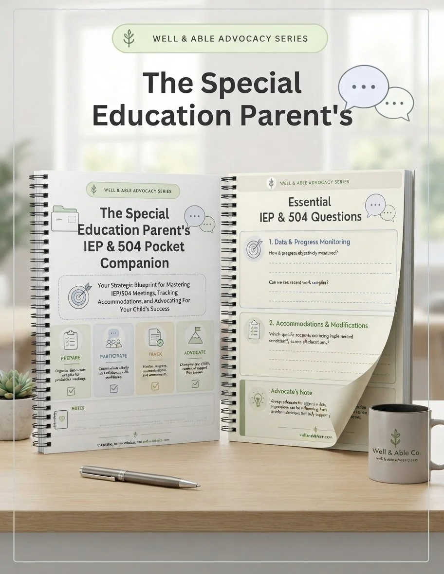 The Special Education Parent's IEP & 504 Pocket Companion: Your Interactive Advocacy & Meeting Playbook