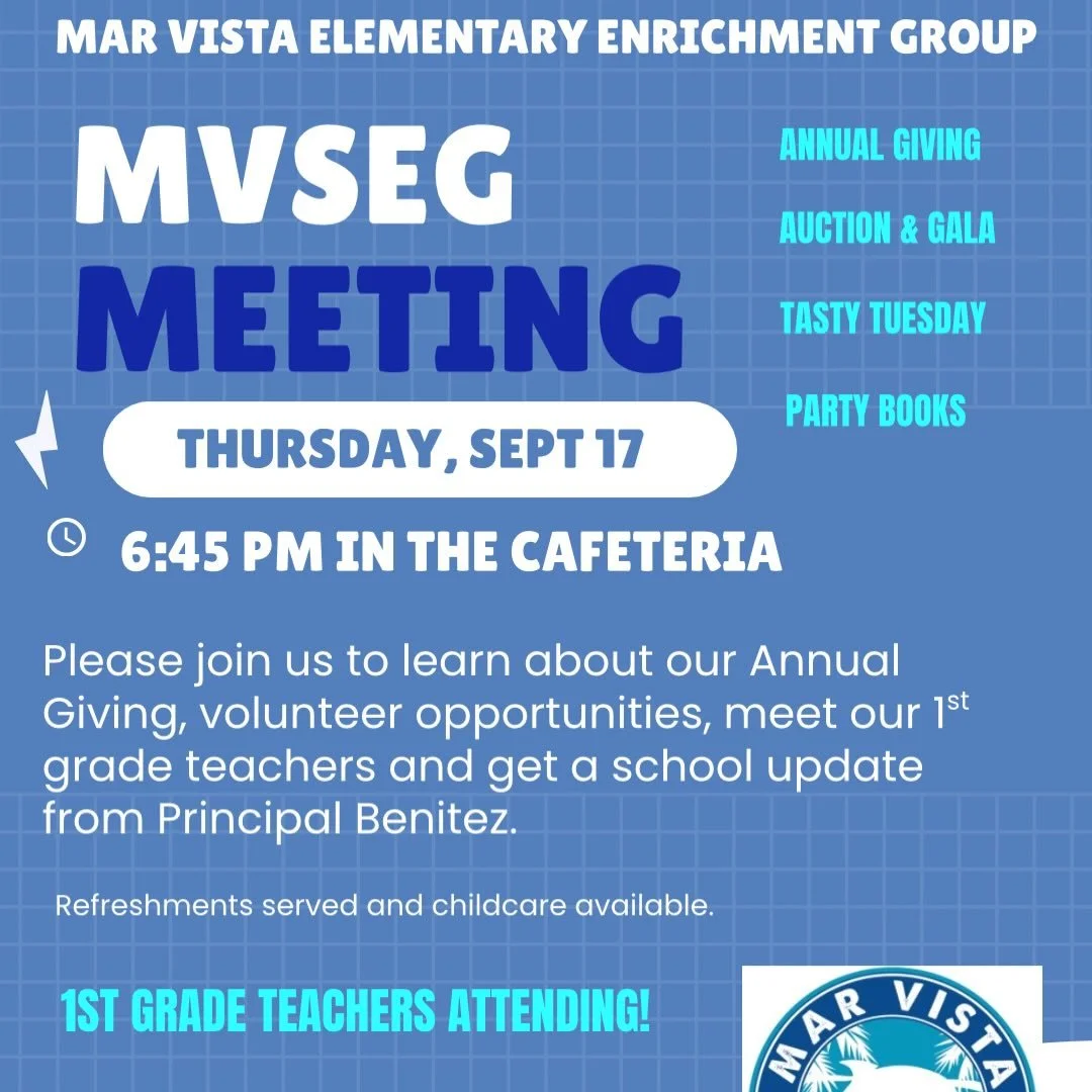 🐬MVSEG🐬 meeting tomorrow evening at 6:45pm. Our Annual Giving Campaign has kicked off this week. Learn more about why your families contribution is so important to our school.