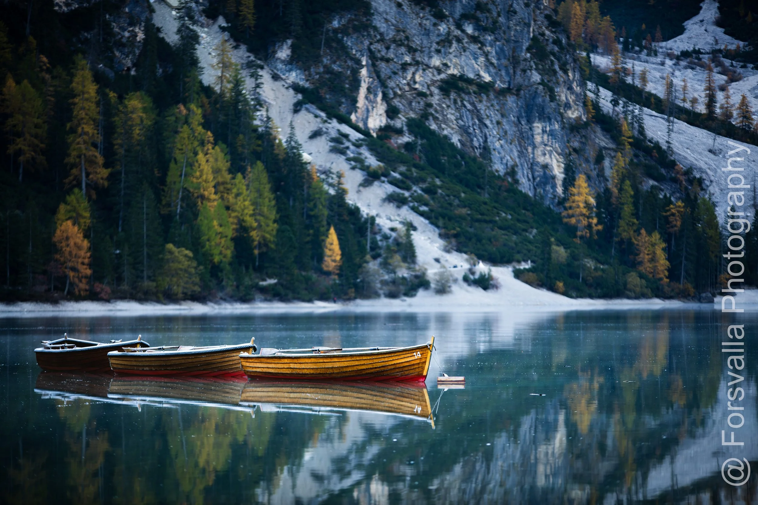 Dolomites - Boats in a row