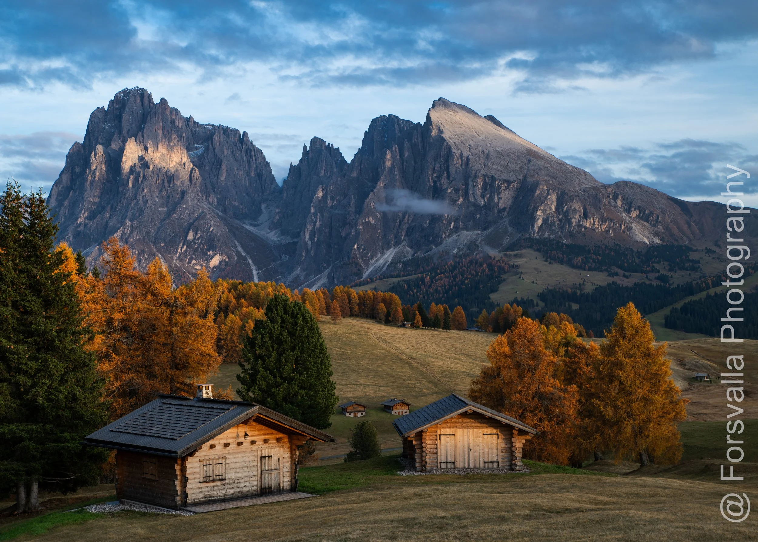 Dolomites - Sunset at the meadow
