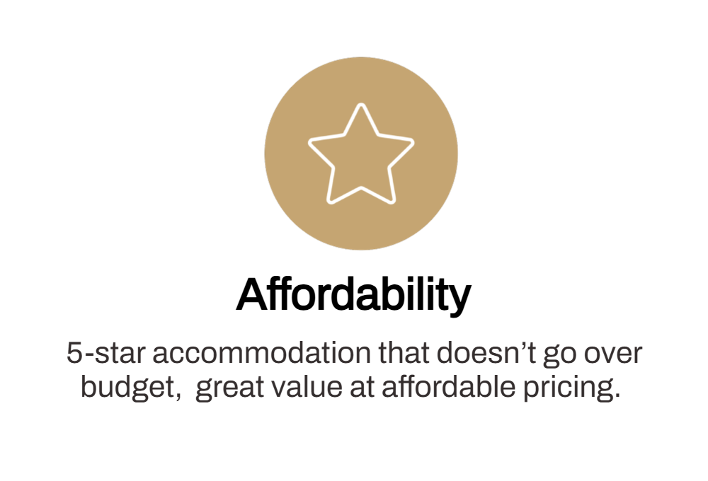 Star icon for affordable luxury short stay accommodation at MODCA Suites Melbourne