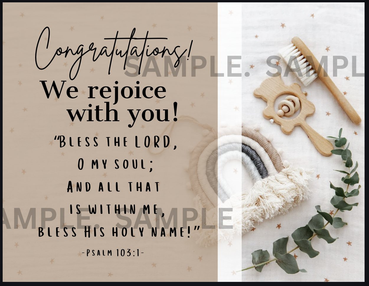 A4 - Baby Congratulations “We rejoice with you…"
