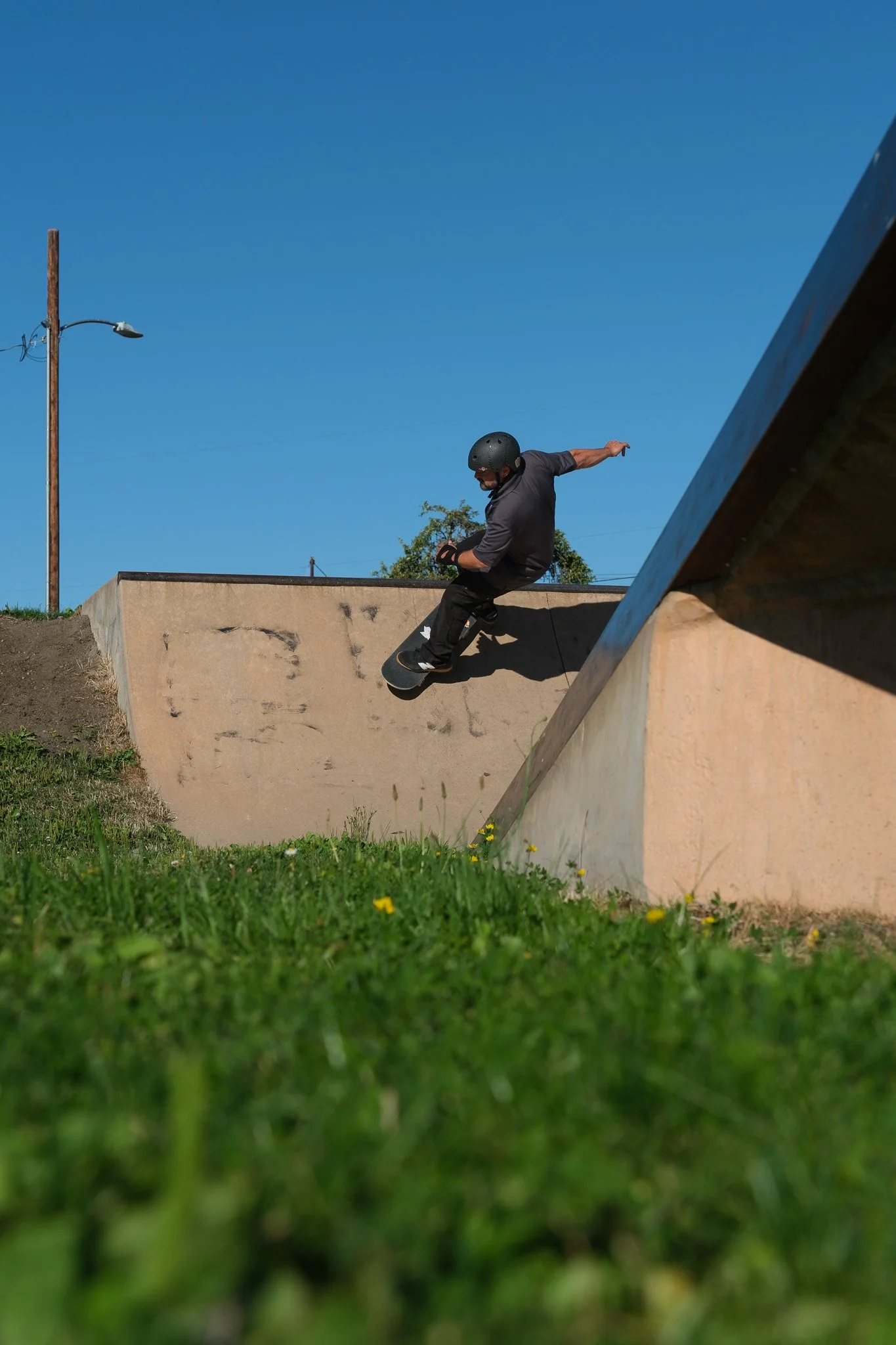 Man Skating at a skate park in Lake Stevens Washington 
