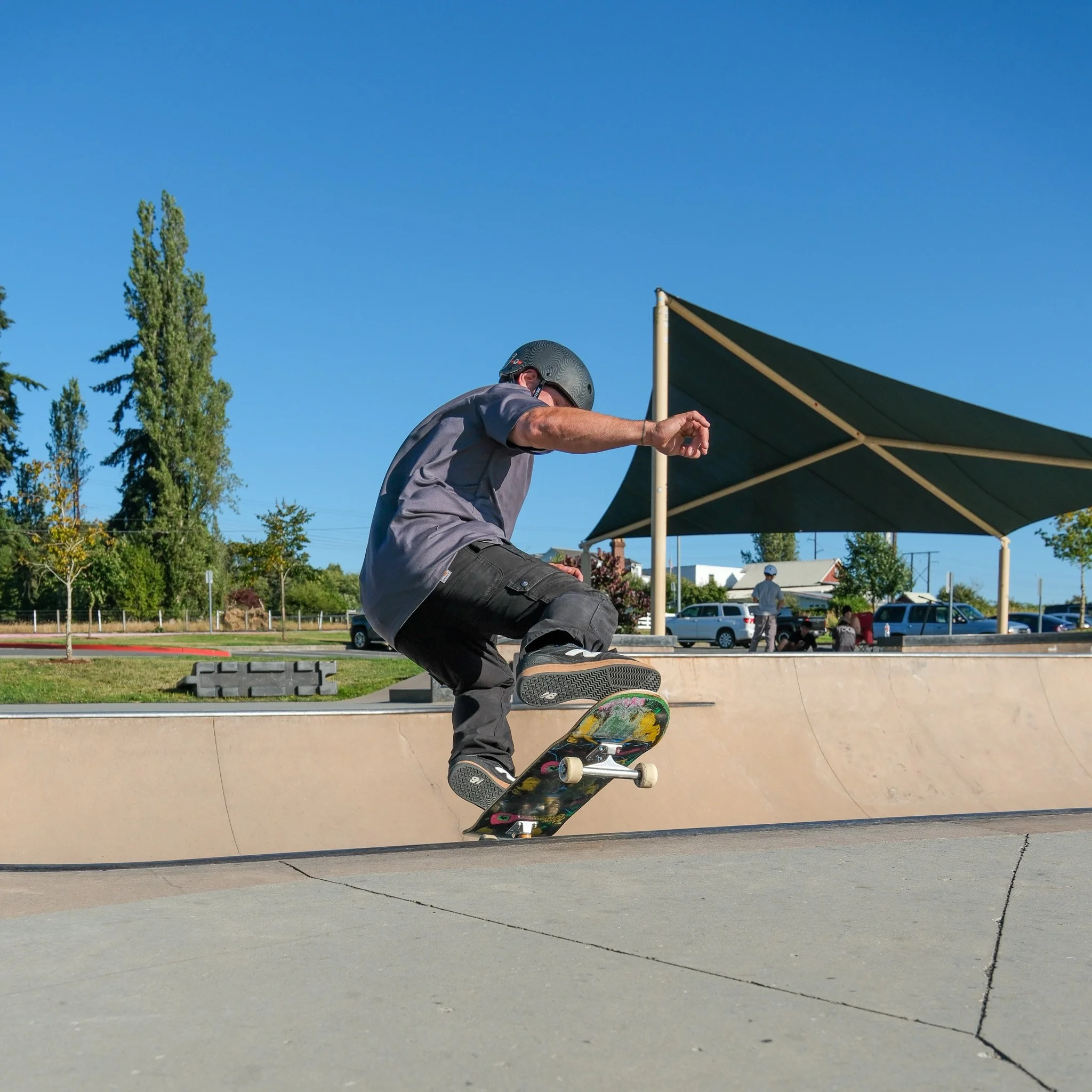 Man skating at skatepark in Lake Stevens Washington 