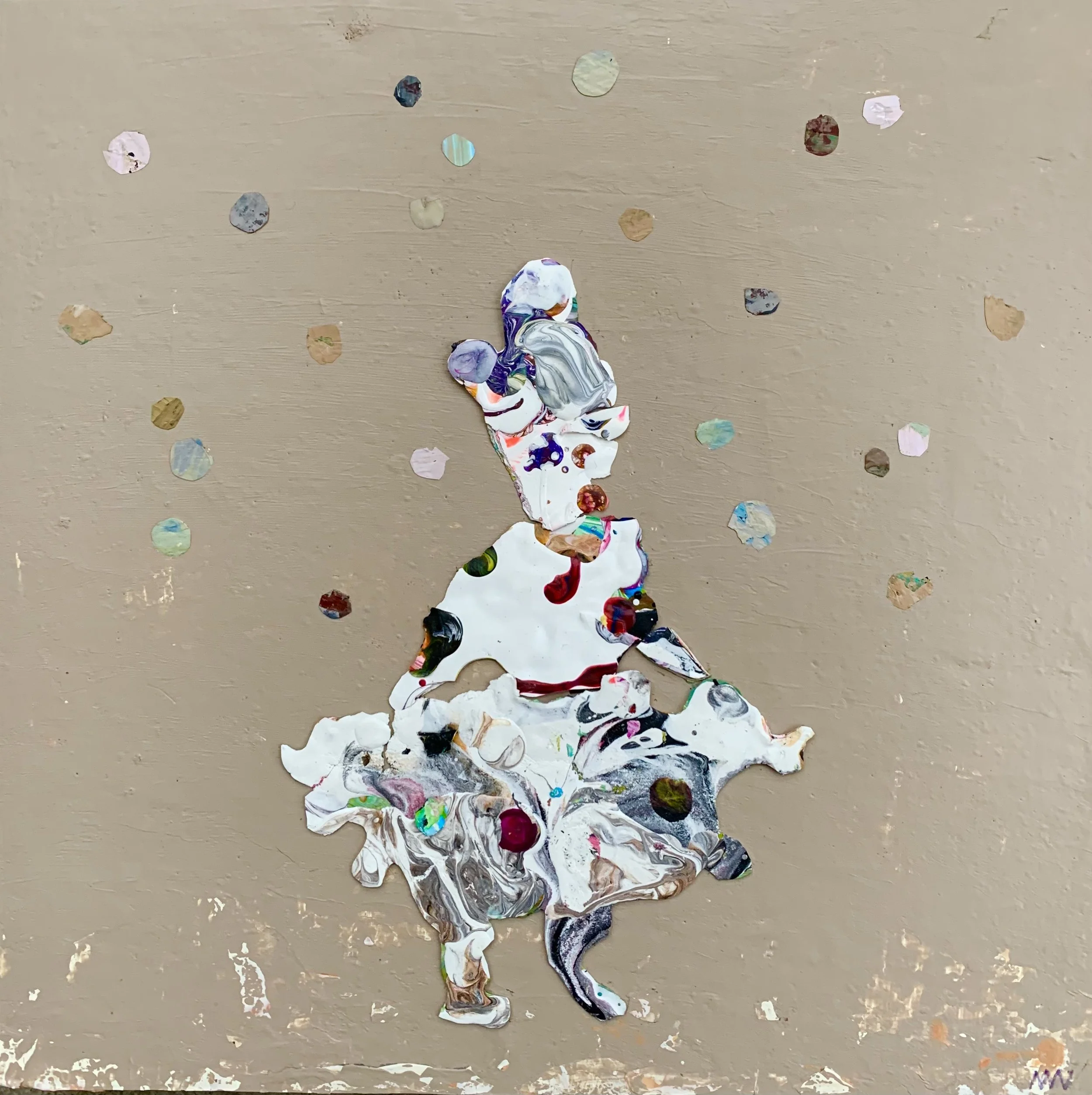 M Westervelt party dress acrylic skin on wood panel 8"x8".jpeg