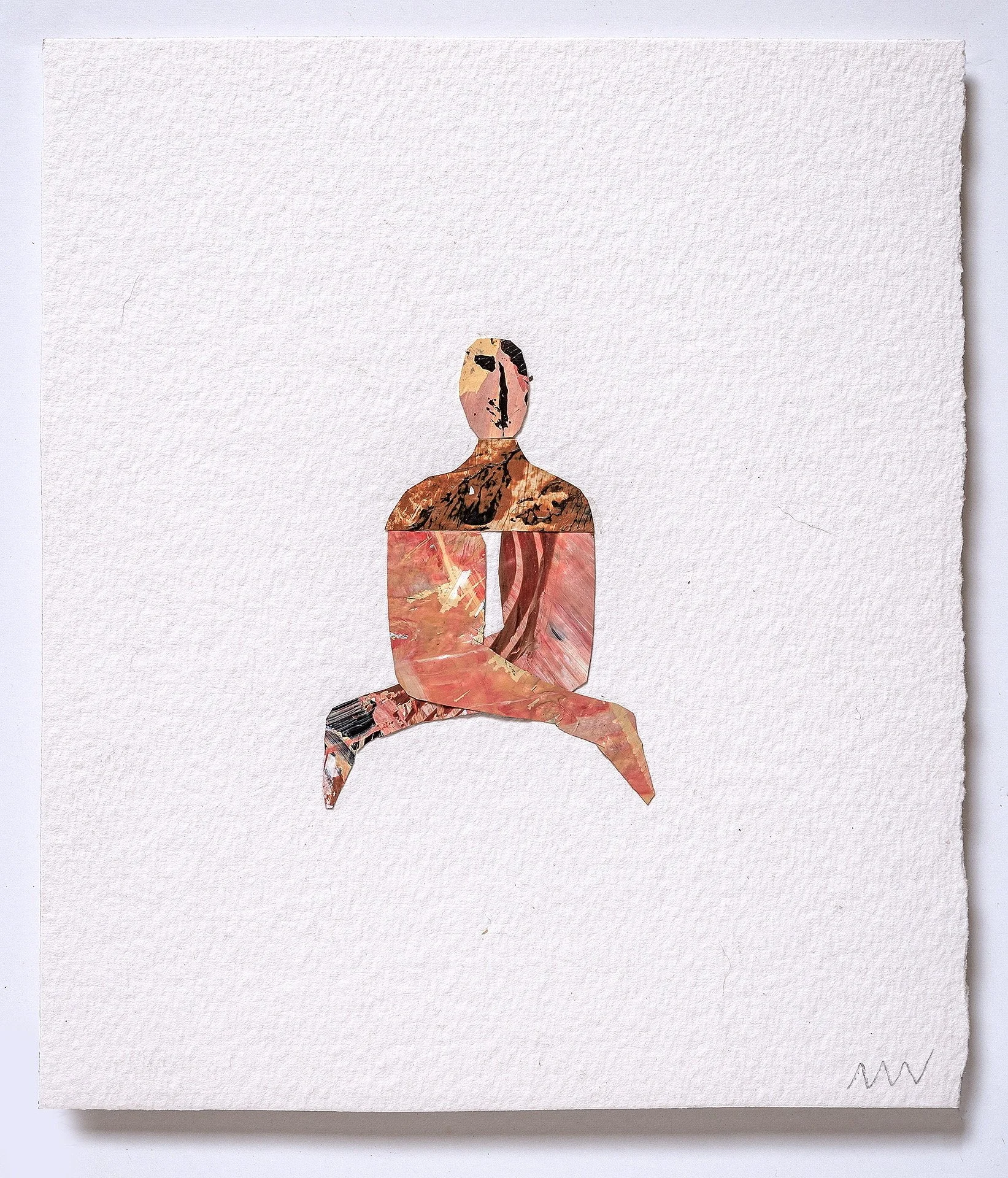 M Westervelt sitting for matisse acrylic skinon paper 6"x7".jpg