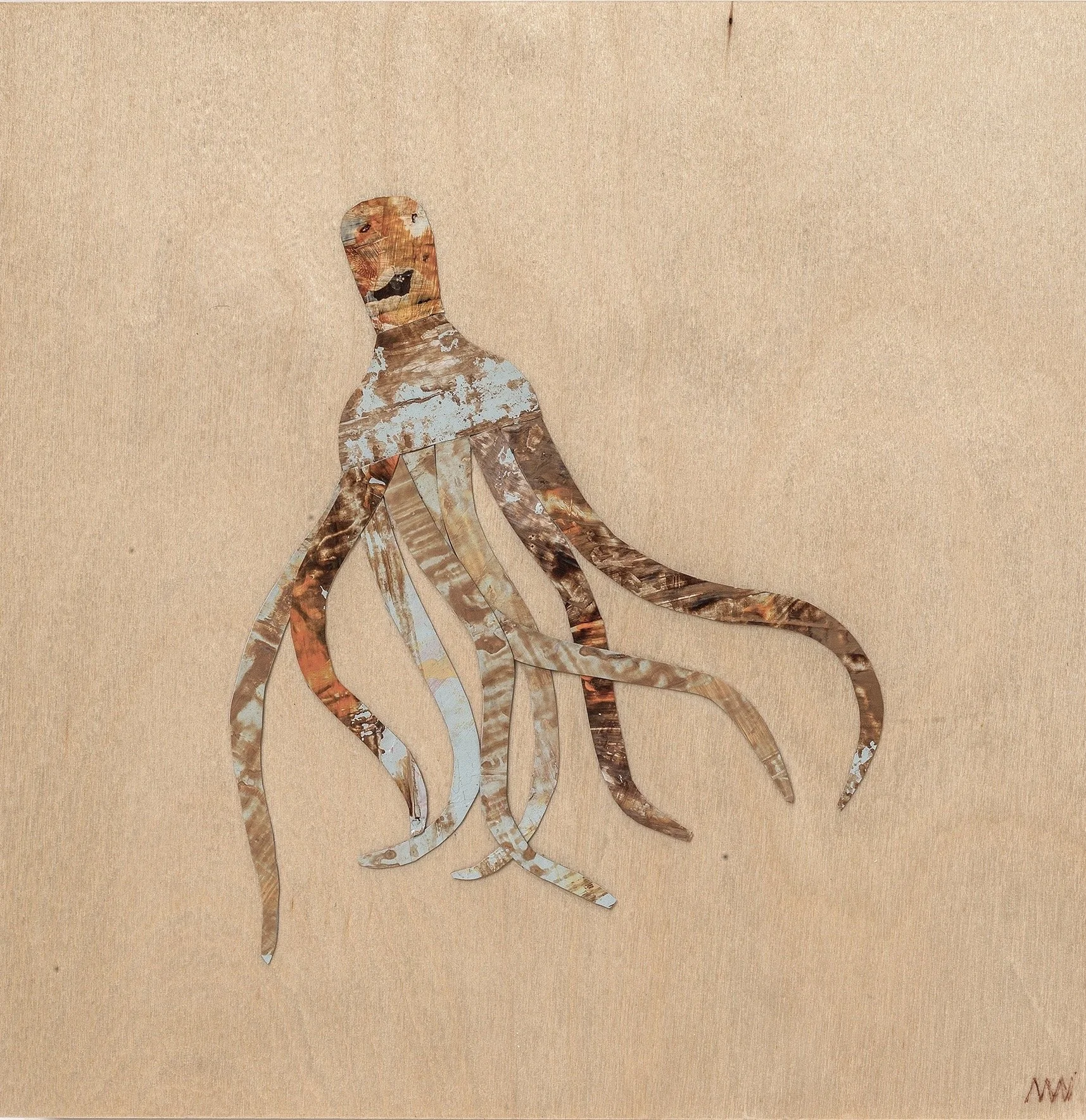 M Westervelt octopus 5 acrylic skin on wood panel 8"x8".jpg