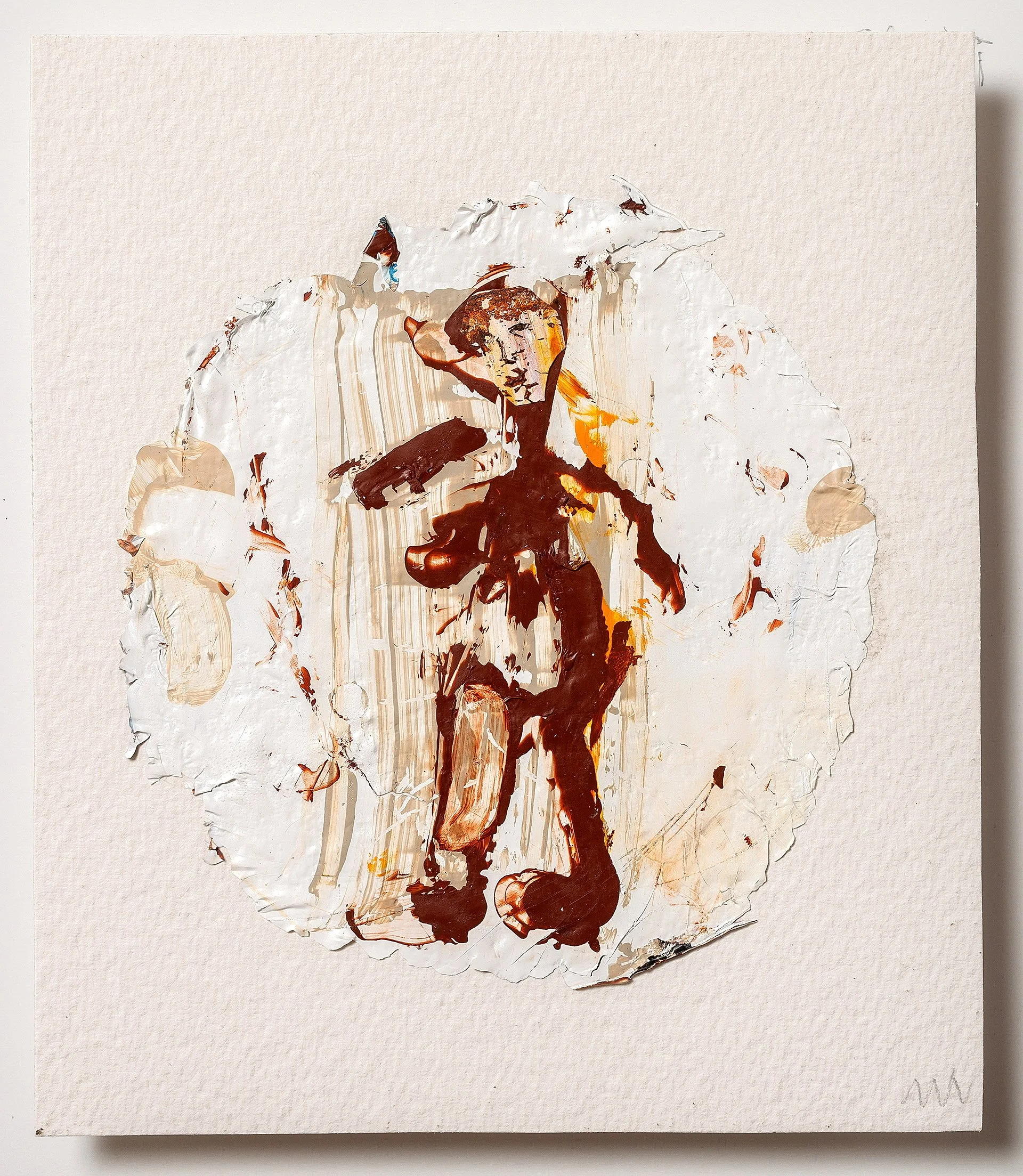 M Westervelt standing alone acrylic paint skin on paper 6"x7".jpg