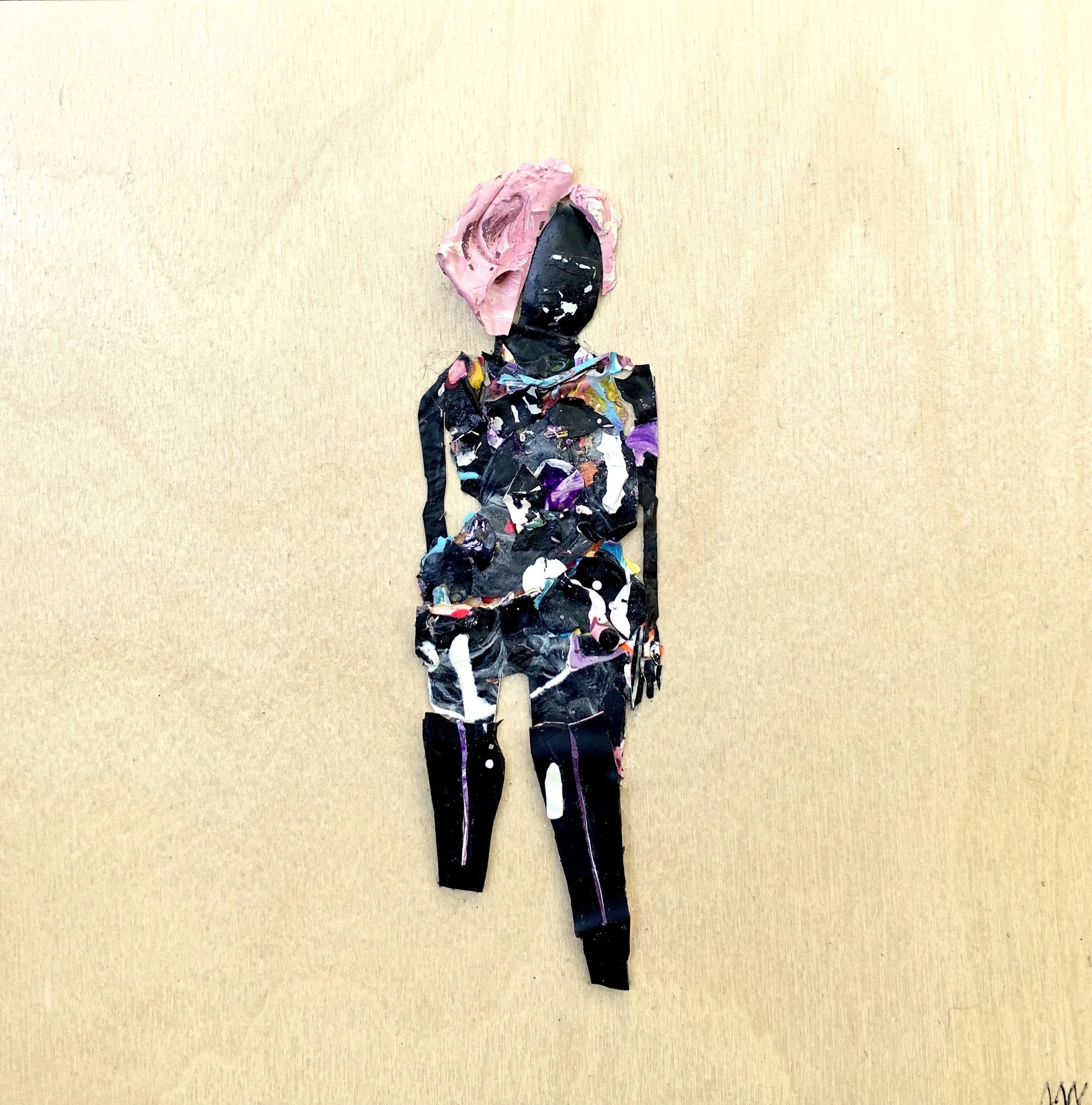 M Westervelt wet suit acrylic skin on wood panel 8"x8".jpeg