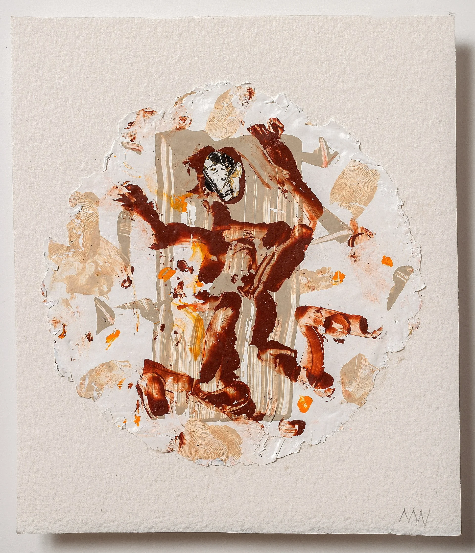 M Westervelt surrender acrylic paint skin on paper. 6"x7".jpg