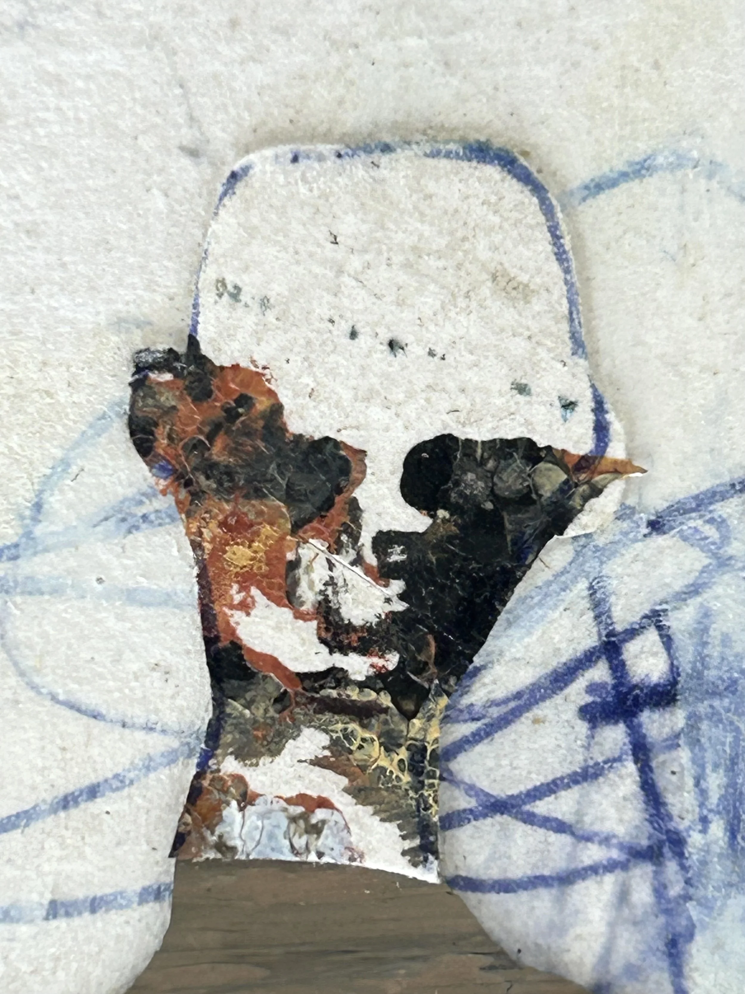 blue scribbles detail